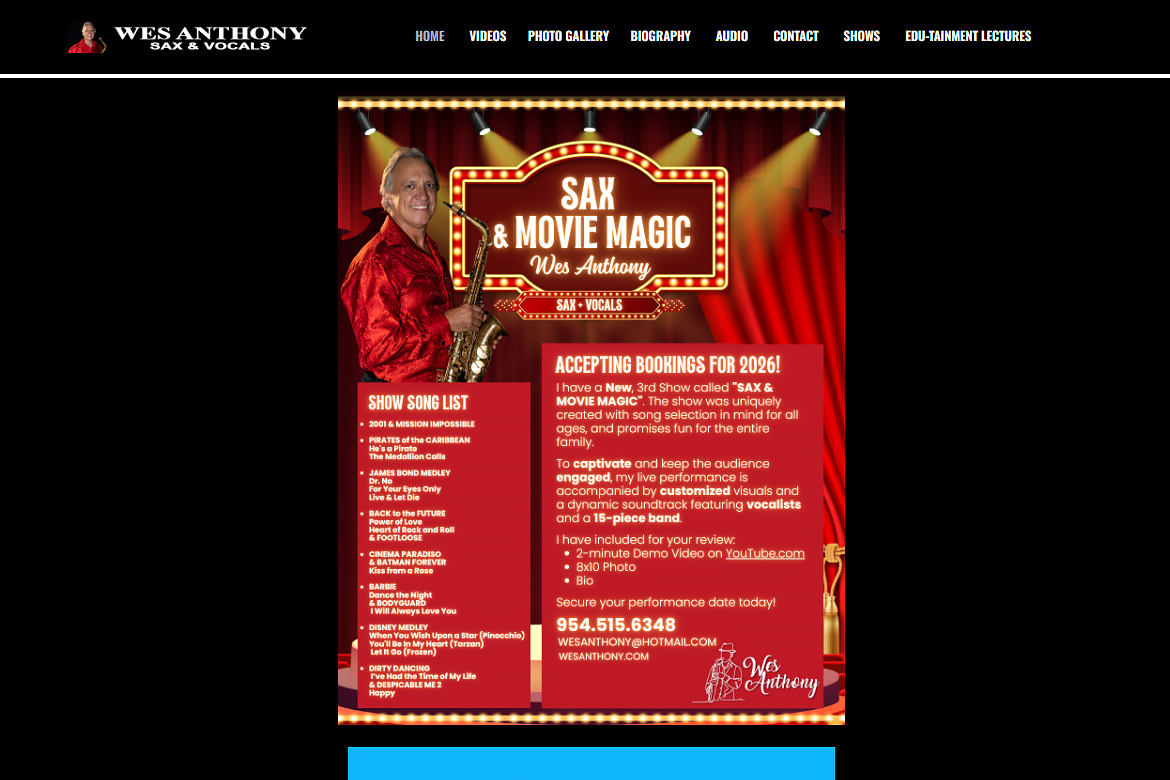 Wes Anthony | Sax & Vocals